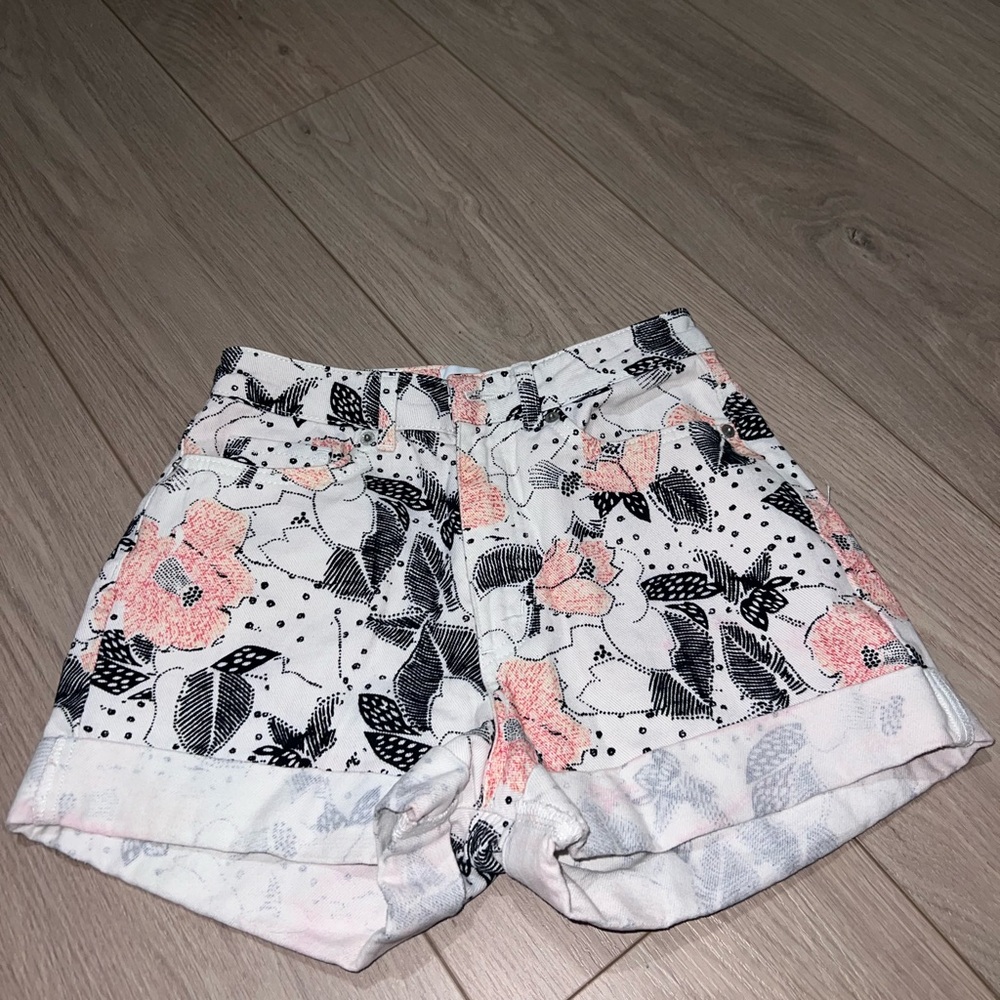 BDG High Waist Black and White Shorts with Artistic Flair